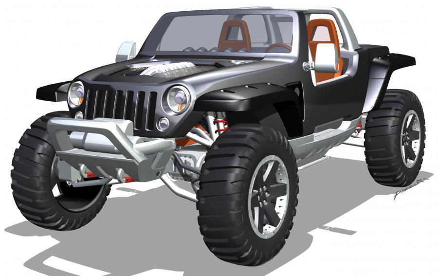  Jeep Hurricane concept 2005 года  (фото 21 из 58)